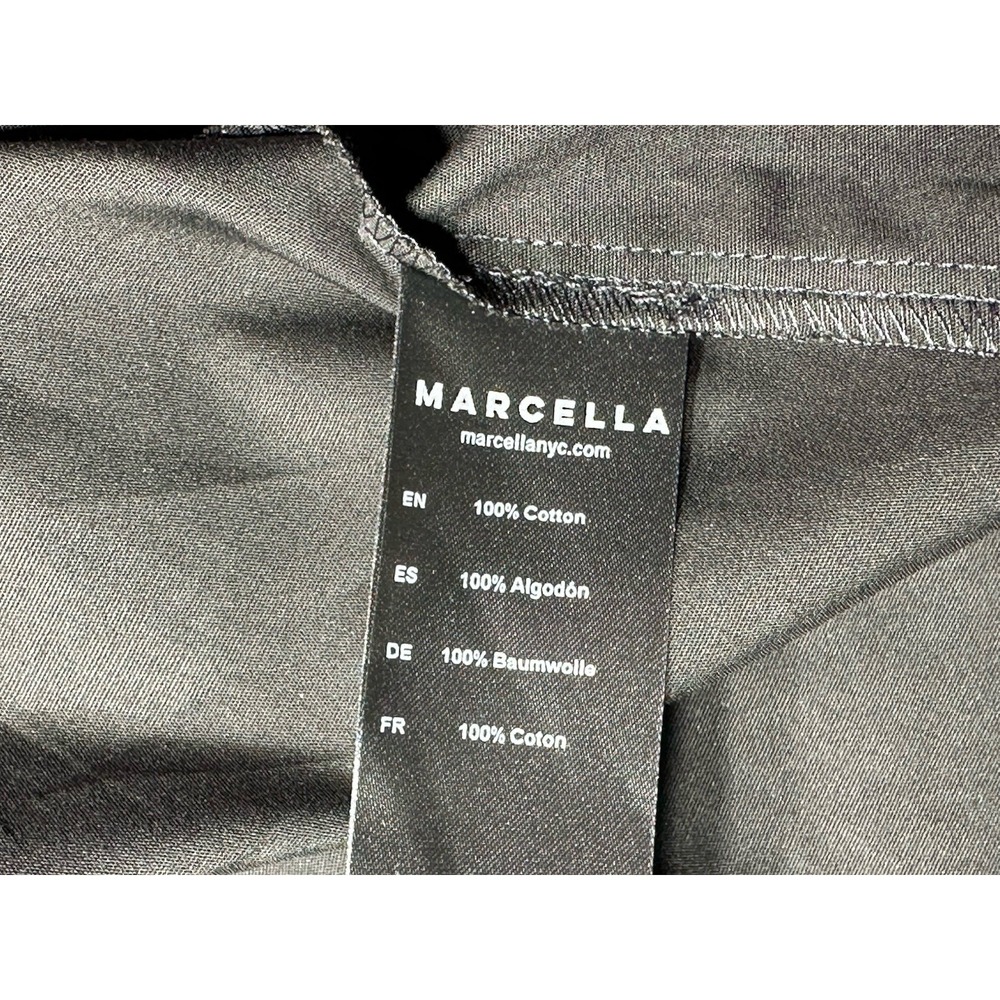 Marcella Minna Sleeveless Dress Black Size Large Maxi Cotton Pockets - Picture 11 of 13